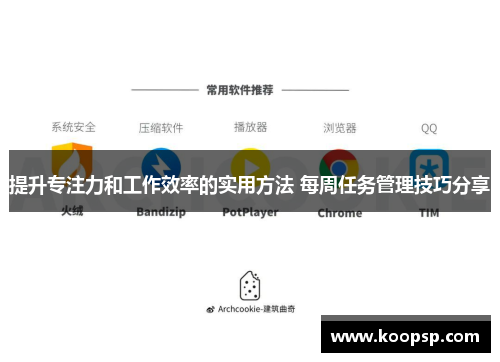 提升专注力和工作效率的实用方法 每周任务管理技巧分享
