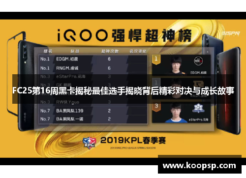 FC25第16周黑卡揭秘最佳选手揭晓背后精彩对决与成长故事
