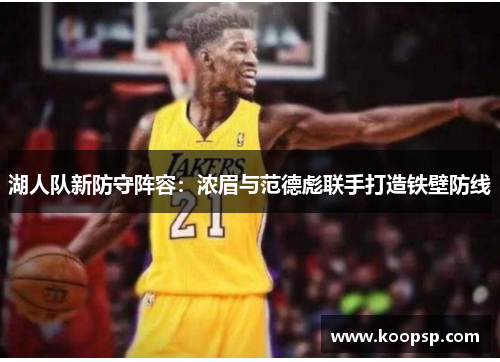 湖人队新防守阵容：浓眉与范德彪联手打造铁壁防线